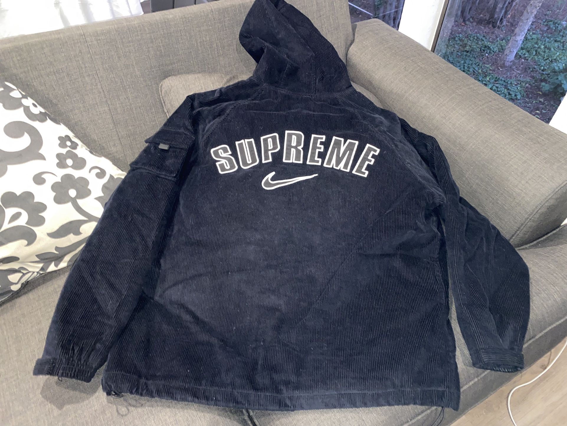 Nike x Supreme Arc Corduroy Black Jacket SS22