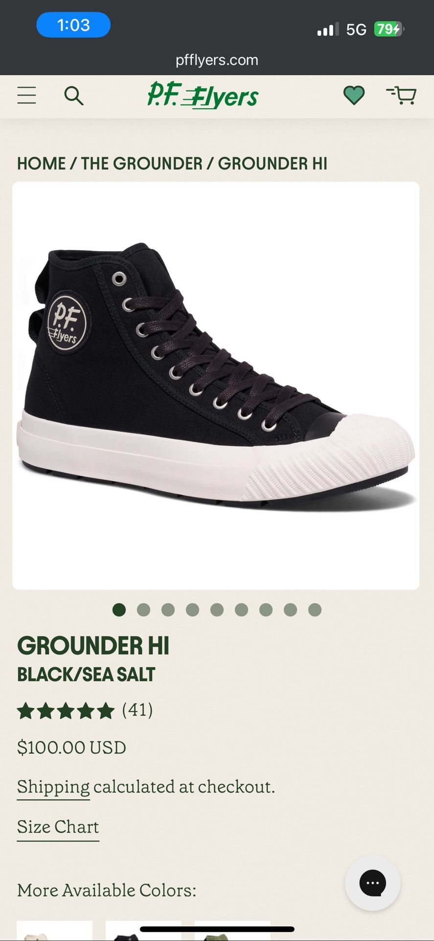 PF Flyers - Grounders Black/Sea Salt