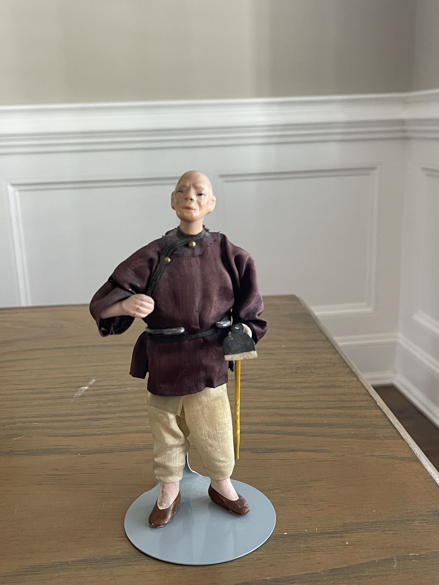 Vintage Chinese Composition Men Doll From 1930’s 6,5” Tall