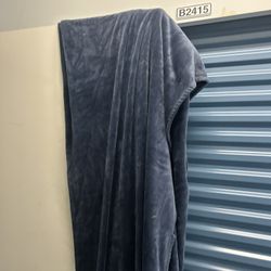 Large blue blanket from estate sale approximately 89 x 96