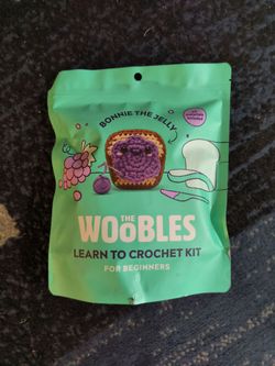 The Woobles Learn to Crochet Kit, featuring Bonnie the Jelly