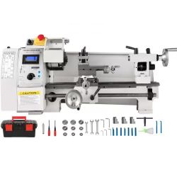  594**Compact Metal Lathe, 8"x14", Adjustable Speed 2250 RPM, 650W Power, Precision Engineering Lathe for Metalworking, Ideal for Crafting Different M