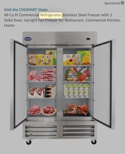 commercial double freezer