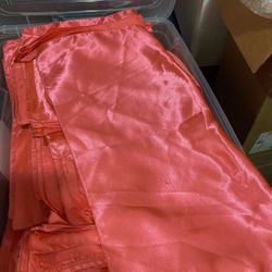 311 Coral Satin WEDDING Dinner Napkins For 