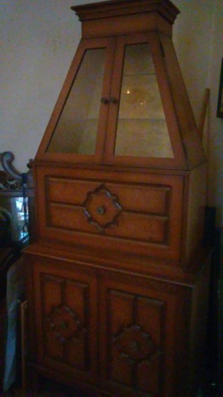 Antique Natural Wood Cabinet