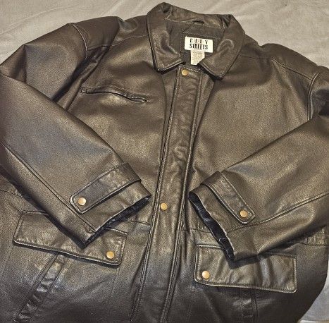 Vintage Vintage City Streets Black Leather Jacket XXL Moto Biker