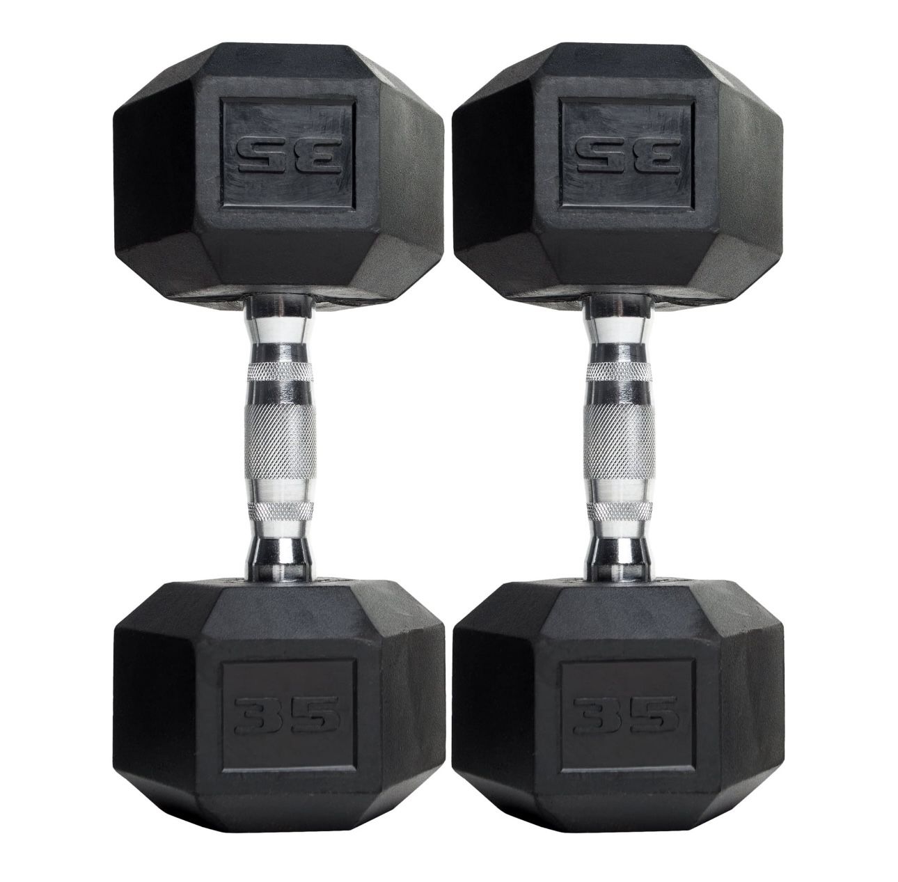 (2 pack) CAP Barbell Coated Hex Dumbbell, Single 35 lbs