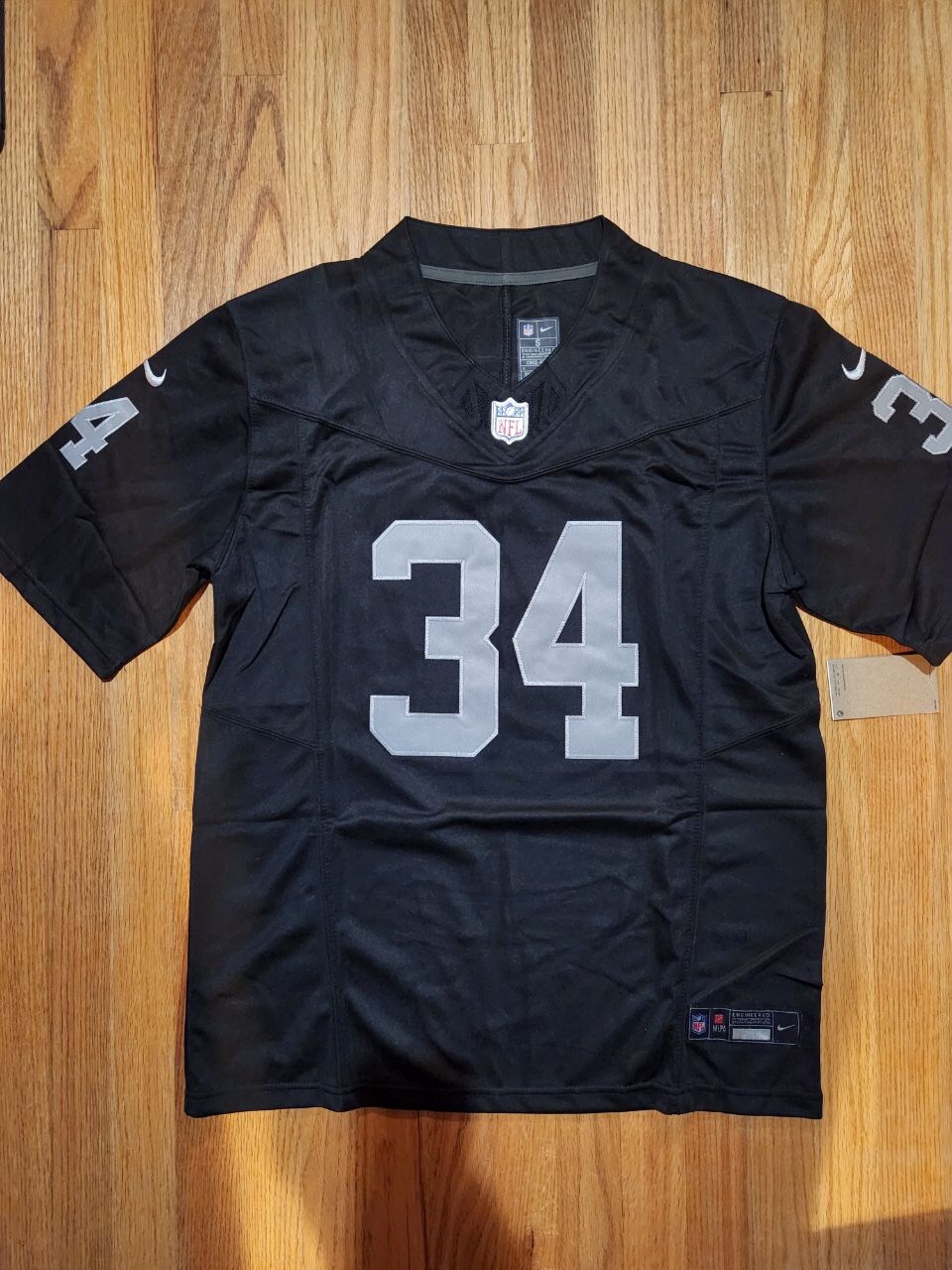 Las Vegas Raiders football uniform No.34 Bo Jackson jersey