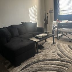 Sofa Couch with Reversible Chaise