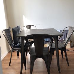 Cb2 Dinning Table, Industrial Style Dinning Table, Breakfast Table 