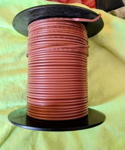 New Thermostat Wire, 18AWG, Solid, Copper, 2 Conductor, Brown, Reel of 500ft