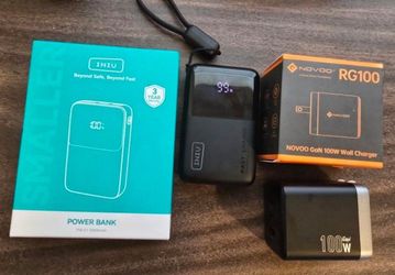 100w Charger And 10,000mah Battery Bank