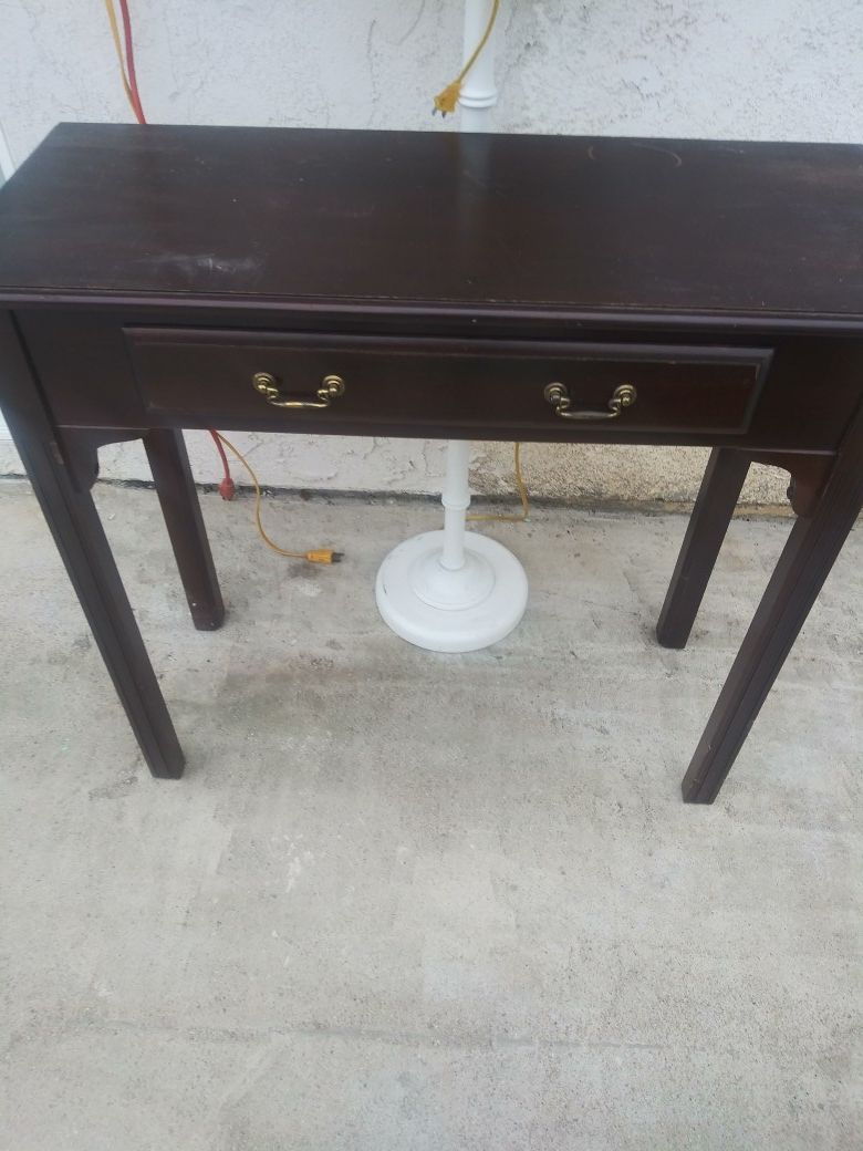 Small brown desk