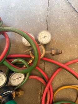 Cutting torch hoses and gauges