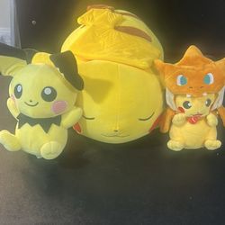 Giant sleeping Pikachu plushy