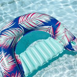 Chill Out Pool Float Tropical Inflatable With Cup Holder