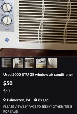 Used 5000 BTU GE window air conditioner