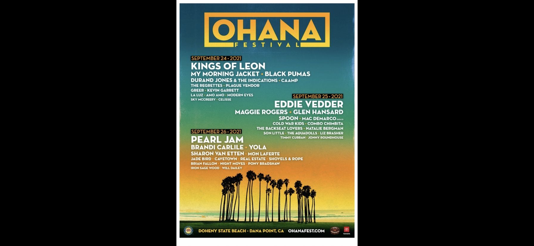 OHANA festival Tickets Pearl Jam!