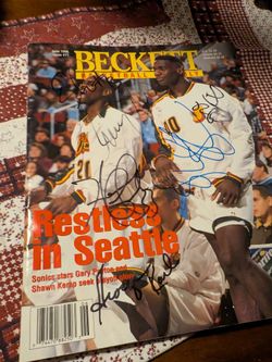 Signed By Sonics Players Including Nate McMillan And George Karl And More