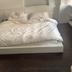 White Low King Bed 
