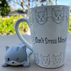 Don’t Stress Meowt Cat Mug And Cat Wrist Support 