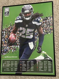 Richard Sherman - Seahawks Schedule Poster