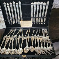 WM ROGERS FLATWARE SILVERPLATED  12 SERVICE