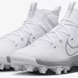 Brand New Nike Alpha Huarache NXT White Gray MCS Baseball Cleats Sizes 9, 12.5