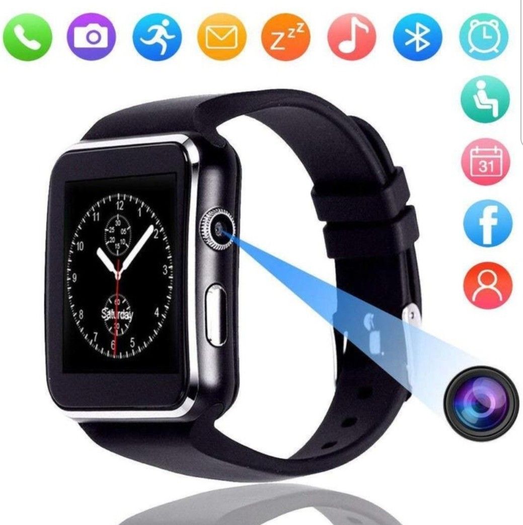 BLACK Smart Watch Heart Rate Blood Pressure Monitor Fitness Tracker Sports Bracelet