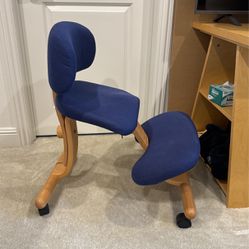 Fully Ergonomic Wooden Kneeling Chair