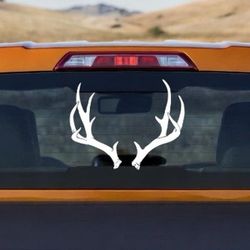 Buck Antlers Hunting Decal 11 Inch Deer Truck Window Sticker