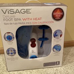 Visage Deluxe Foot Spa With Heat 3 Settings Dual foot rollers Splash guard