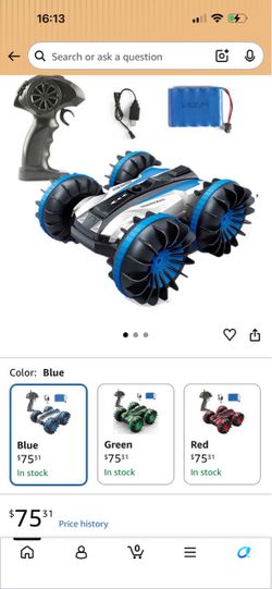 RC 4WD Waterproof Racing car Remote Desert Car Off Road Crawler only Rock Toys Truck Degree Rotating 2.4Ghz Racer Rechargeable for Boys Gift(Blue)