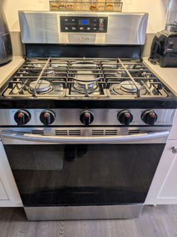 Gas range stove with oven