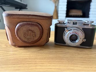 Vintage Bolsey B2 35mm Camera w/ Wollensak Velostigmat Lens & Original Case – Untested