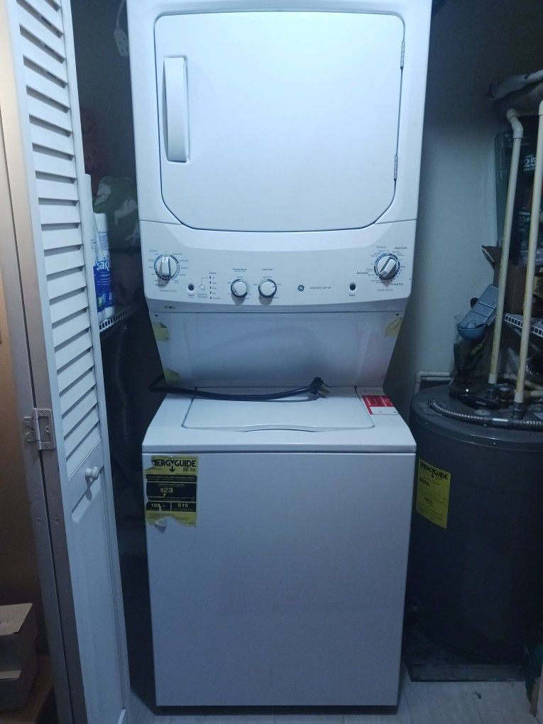 GE STACKABLE WASHER AND DRYER