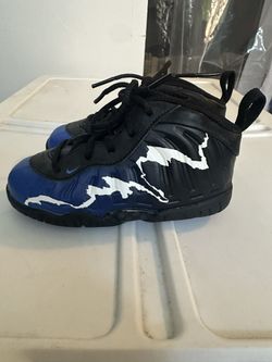 New Nike Little Posite One TD Foamposite Royal Blue White All Star Game Sz. 8c