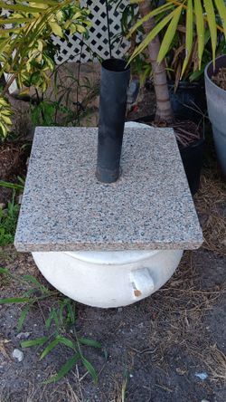 Umbrella Stand With Granite Base
