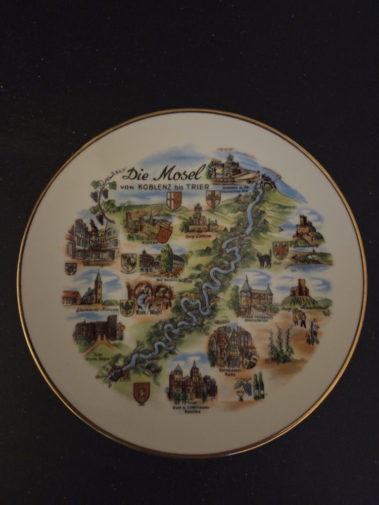vintage German porcelain souvenir plate
