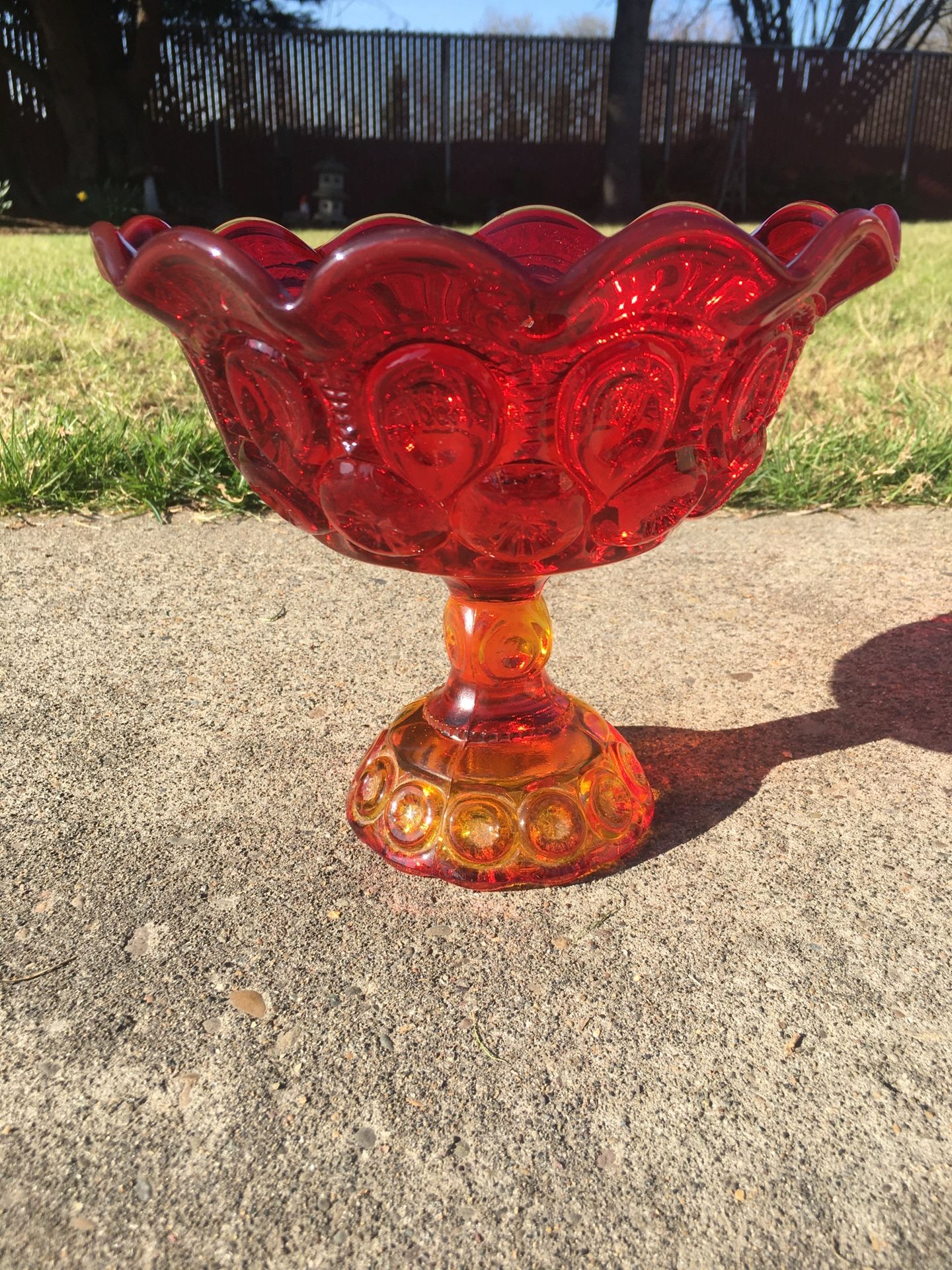 Vintage LE Smith Moon And Stars Compote Bowl