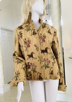 Iris Singer Jacket Size  12  Large , Jacket Ex Condition Womans Worn 2 Or 3 Times Horses Reduced To $25