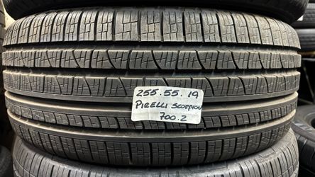 ✅ 2 Used Tires 255/55R19 PIRELLI SCORPION VERDE ALL SEASON TOURING A/S 255 55 19