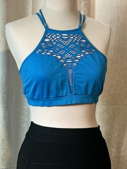 Victoria's Secret Blue Strappy Halter Unlined Bra - Large