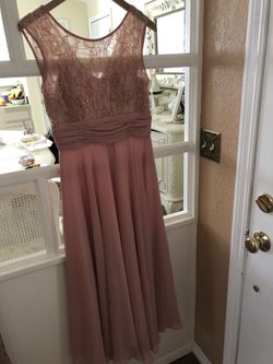 Pink long dress