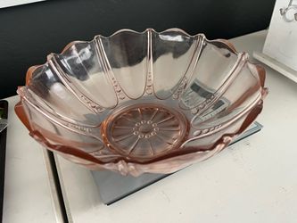 Large Pink Glass Bowl