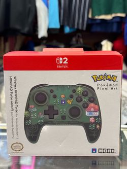 HORI Wireless HORIPAD Turbo Pokémon Pixel Green Controller Nintendo Switch 2 NSX-215U