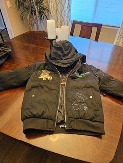 Black Zip Up Puffer Jacket