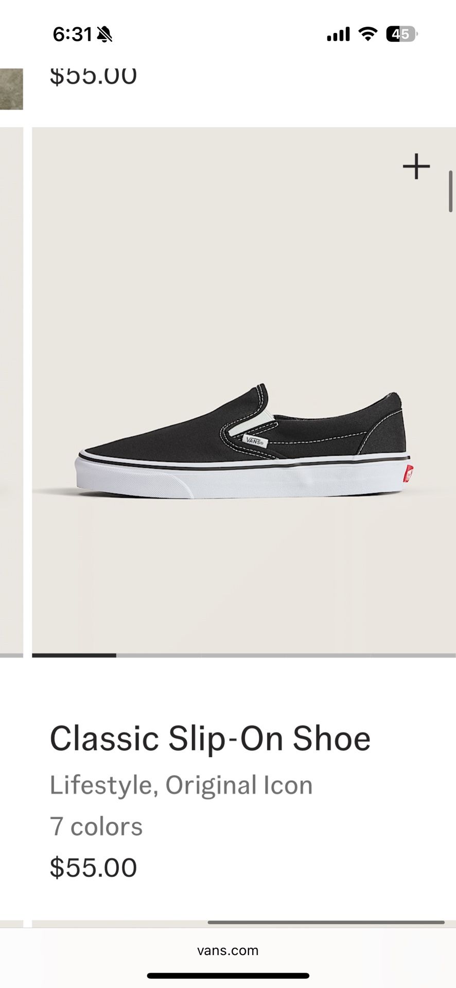 Women’s Vans Slip Ons Size 8