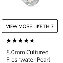 Zales Necklace With 8.0 mm Cultured Freshwater Pearl White Sapphire 