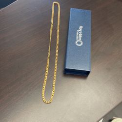 Gold Plated Curb Link Necklace 